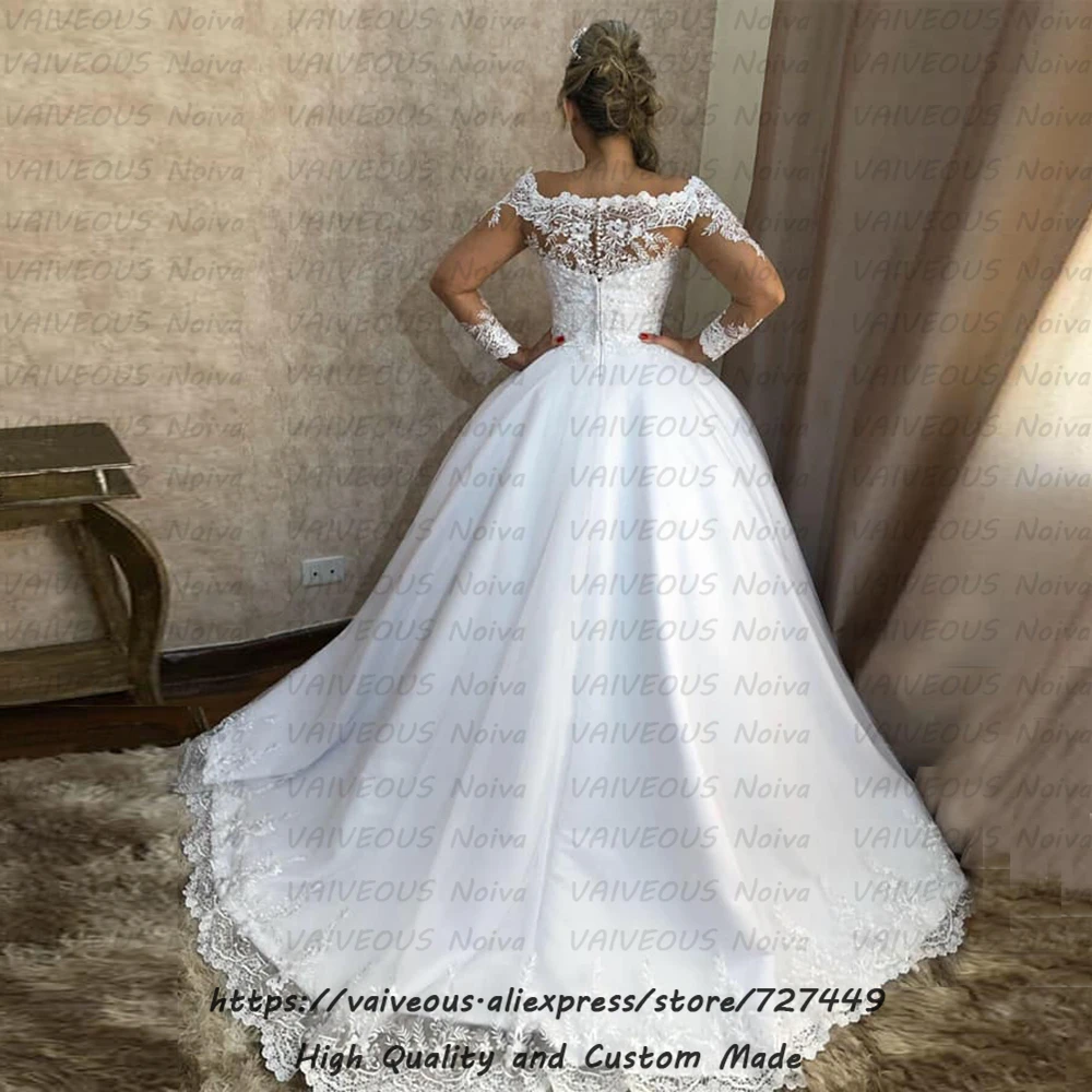 Vestido de Casamento, винтажное бальное платье, свадебные платья, халат, сексуальный вырез «сердечко», свадебное платье с длинными рукавами, Vestido de Noiva