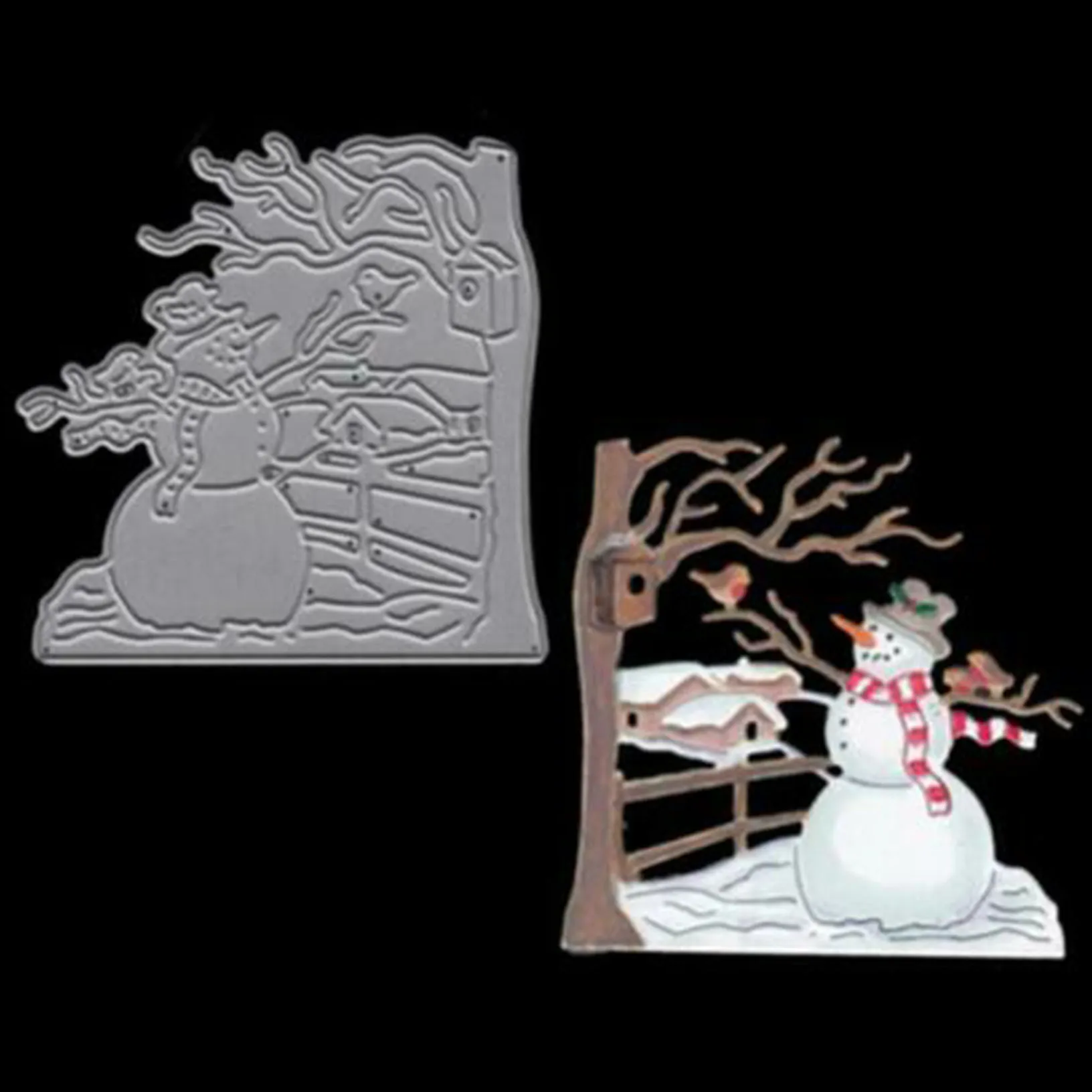 

Snowman Christmas Metal Cutting Dies Stencil for Scrapbooking Emboss DIY Craft