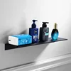 Brushed Gold Black White Bathroom Storage Rack 30-50cm Modern Bathroom Shelves Kitchen Wall Shelf Home Accessories 2