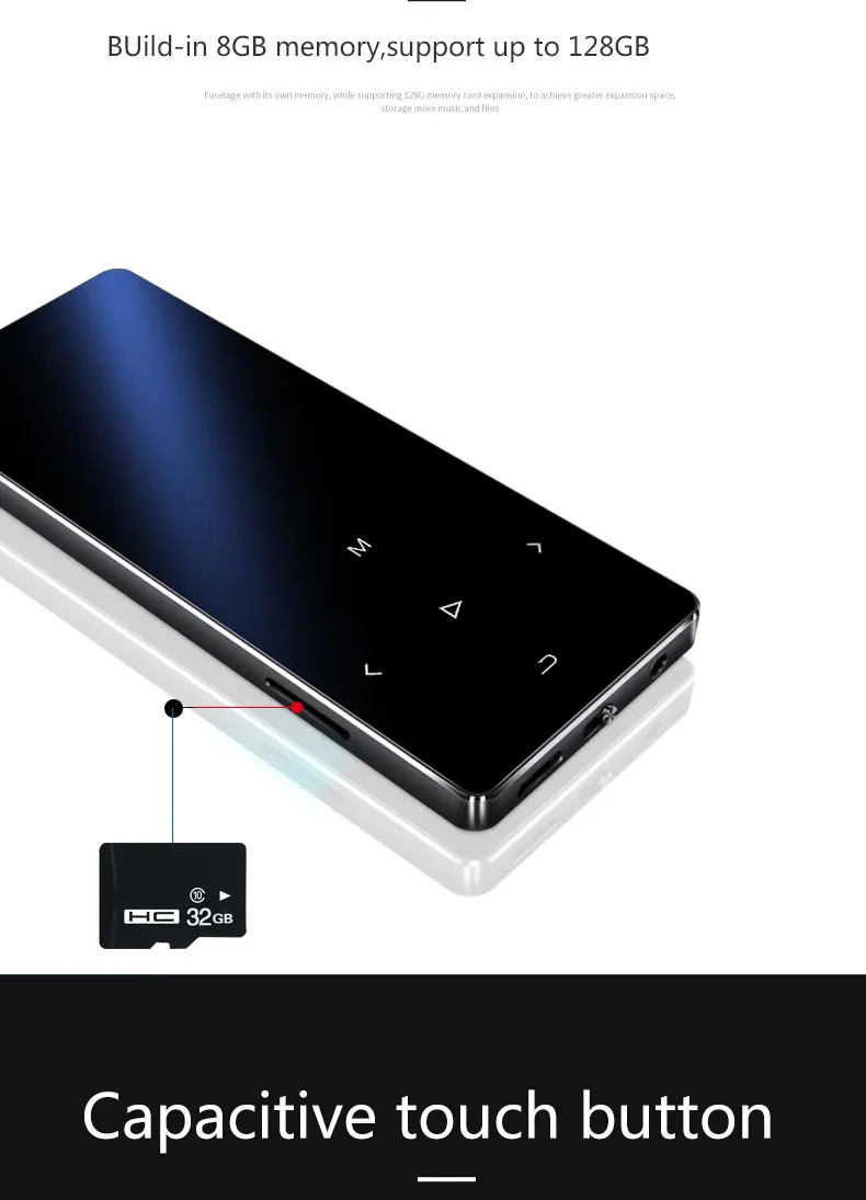 IQQ новая версия MP3-плеер с bluetooth Динамик Сенсорный экран и встроенный 16G HiFi портативный walkman с радио/FM/запись