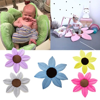 

70CM NonSlip Baby Shower Bath Tub Flower Pad Bath Infant Newborn Safety Security Bath Support Cushion Mats Shower Petal Seat Pad