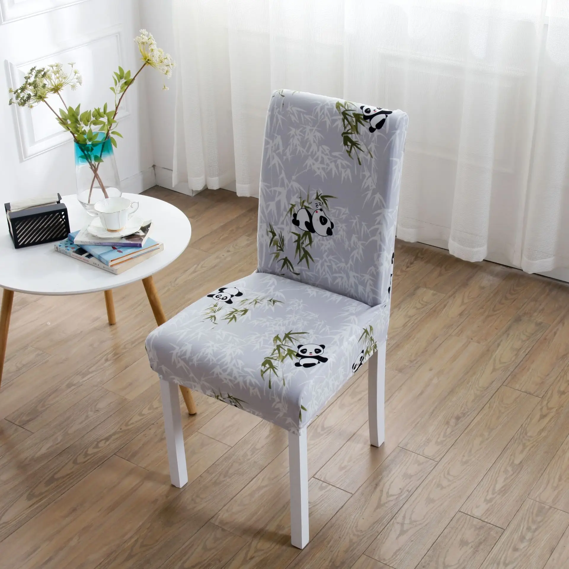 style 6 10 шт спандекс эластичный Печатный обеденный чехол для кресла современный съемный чехол для сидений на кухне чехлы на кресла стрейч для банкета - Цвет: style 6