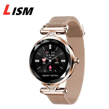 

H1 Women Fashion Smart Watch Blood Pressure Heart Rate Monitor Fitness Tracker Bracelet lady Smartwatch Diamond Color Screen
