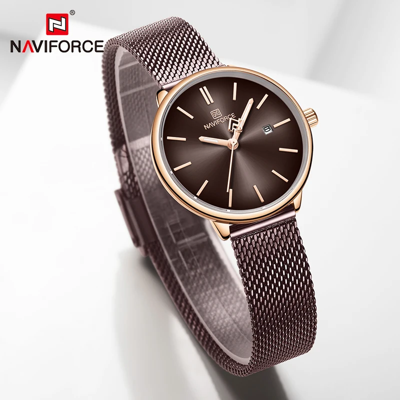 Роскошные часы для влюбленных NAVIFORCE для мужчин и женщин, простые повседневные кварцевые наручные часы, водонепроницаемые часы, пара часов, подарки
