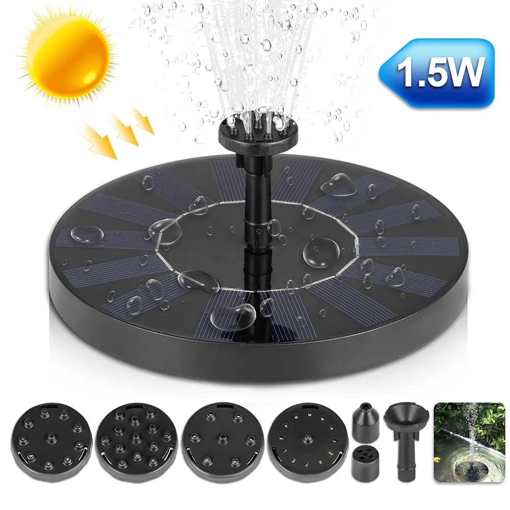 1 5 Вт Солнечная птица ванная фонтан насос с 6 соплом свободно стоящий плавающий на