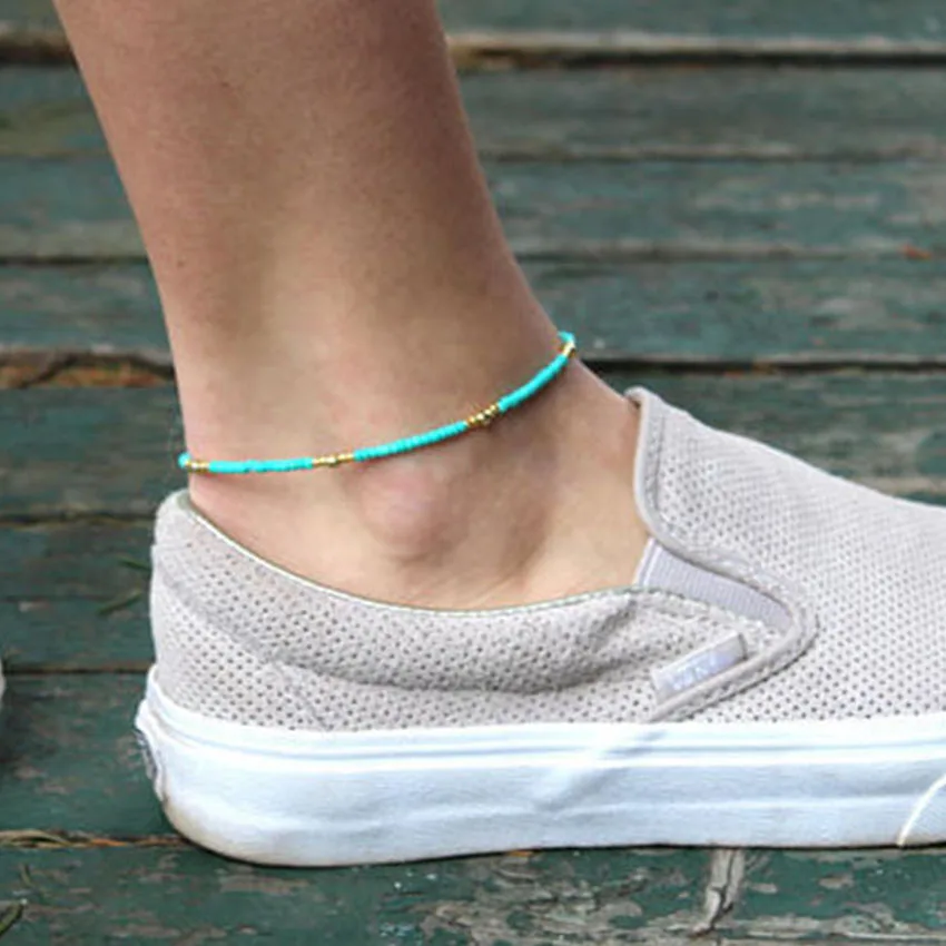 Богемский Браслет на лодыжку бисер ноги лодыжки браслет Cheville Сандалеты с