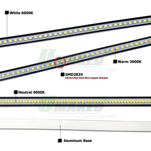 Tira LED 220V AC SMD5730 120 LED/m Blanco Cálido-Neutro-Frío por me