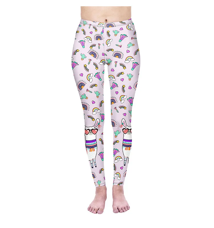 Zohra алиэкспресс Лидер продаж 3D цифровая печать Джой Альпака леггинсы Qmilch Slim Fit цельные брюки