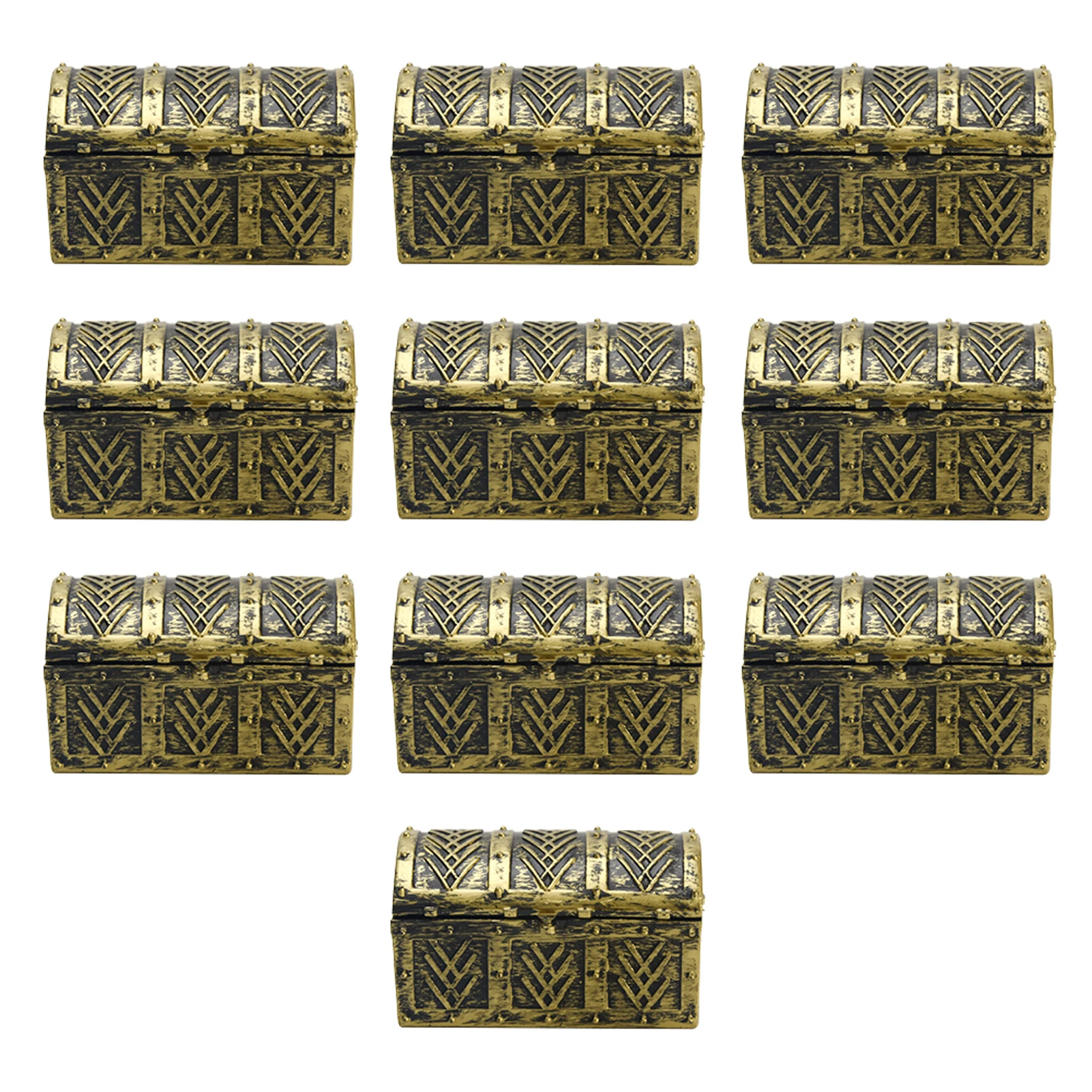 

10pcs Treasure Chest Vintage Trinket Pirate Organizer Home Decor Desktop Party Jewelry Storage Accessories Gift Children Mini