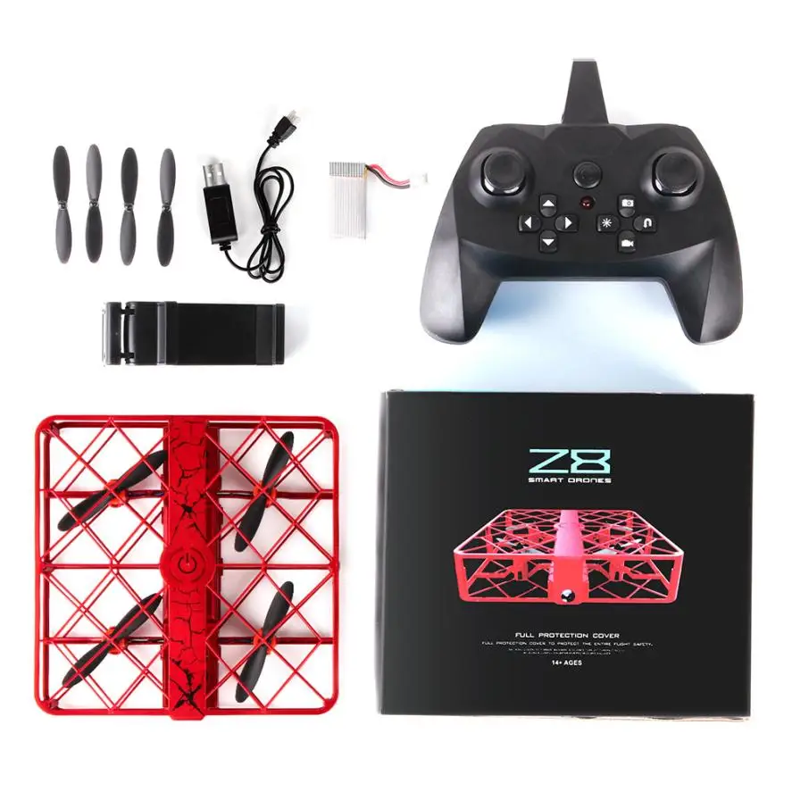Мини селфи Карманный wifi FPV RC Дрон с 720P широкоугольной HD камерой пульт дистанционного управления Самолет 3D флип Безголовый режим удержания высоты