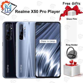 Перейти на Алиэкспресс и купить Новинка, оригинальный смартфон Realme X50 Pro, телефон с экраном 6,44 дюйма, 6 ГБ + 128 Гб, Snapdragon 865, Android 10, SuperDart, флэш-зарядка
