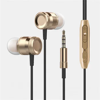 

Rose gold Wired Earphone bass Dual Drive Stereo HiFi In-Ear Earphones With Microphone Computer Earbuds For iPhone Xiaomi Sport