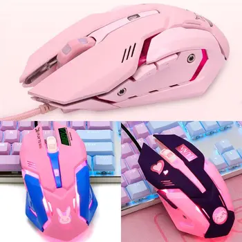 

Silent Wired USB Mouse Mice 3000DPI Colorful Light Mute Gaming Mice for Computer Laptop PC