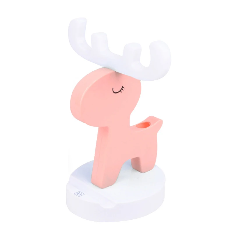 

Led Press Switch Table Lamp Nordic Antlers Lights 3 Modes Usb Desk Lamp Eye Protection Dimmer Rechargeable Can Be Used As A Mobi