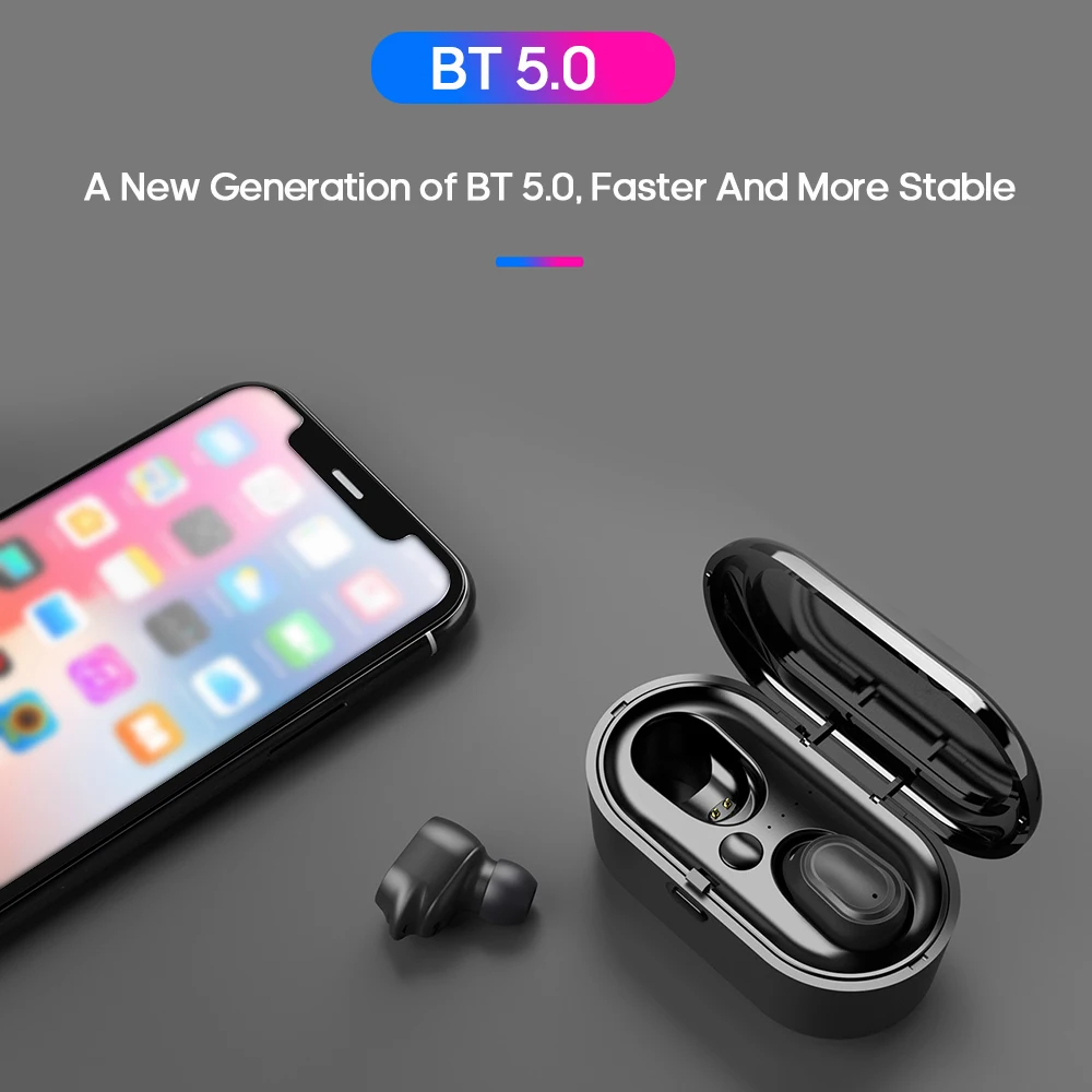 Docooler Air2 настоящие беспроводные наушники Bluetooth 5,0 3D стерео TWS наушники Авто пара беспроводные гарнитуры с микрофоном высокой четкости