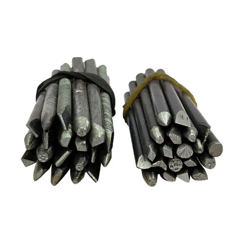 

20 Pcs Steel Punches Flower Punch Stamp Set Jewelry Metal Stamping Tools DIY Craft Tool