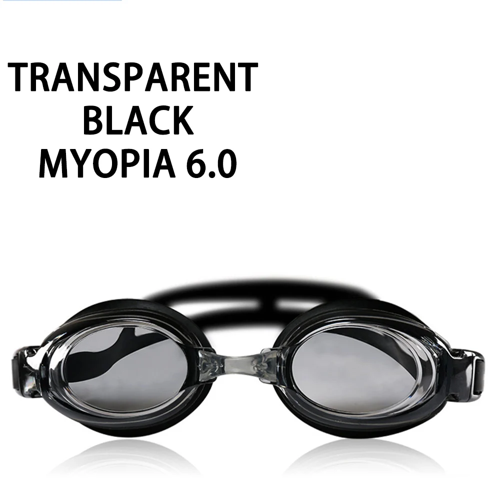 Myopia 6.0 Оптические очки для плавания для близорукости, очки для взрослых, очки для плавания, силиконовые, анти-запотевающие, с покрытием, водная диоптрия, очки для плавания, очки для плавания - Цвет: Myopia 6.0