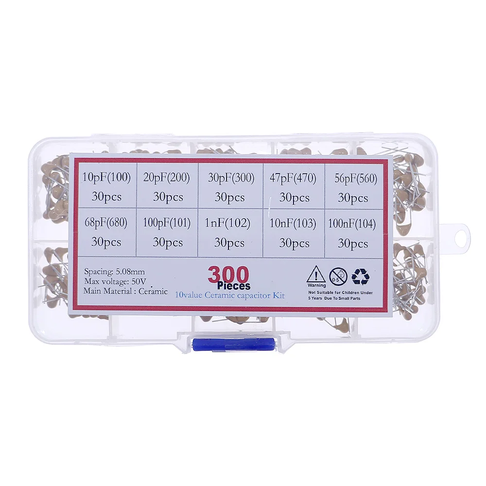 50V 10pF To 10uF Multilayer Ceramic Capacitor Assortment Kit set 10pF 100pF 220pF 470pF1uF 100nF 0.1UF 102 103 104 105 225 106