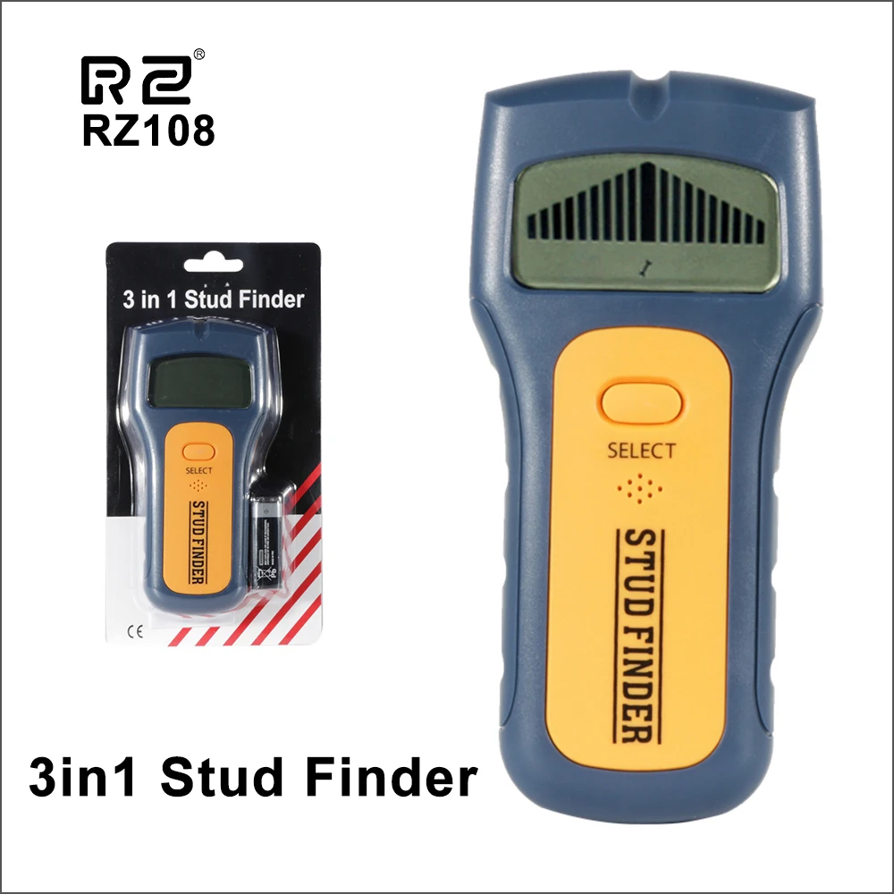 

RZ Digital Wall Scanner Handheld Professional Multifunction Wall Iron Metal Wood Wire Galvanized Pipe Finder Scanner