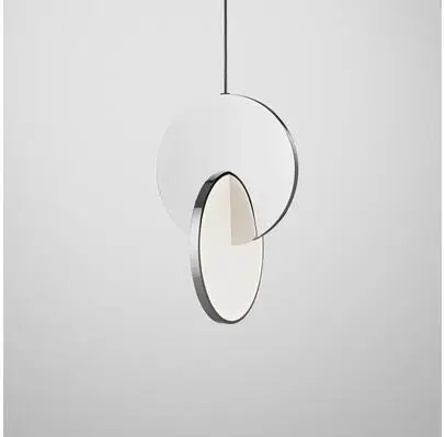 Minimal Nordic creative metal restaurant chandelier Post-modern living room staircase bedroom bedside combination cha | Лампы и