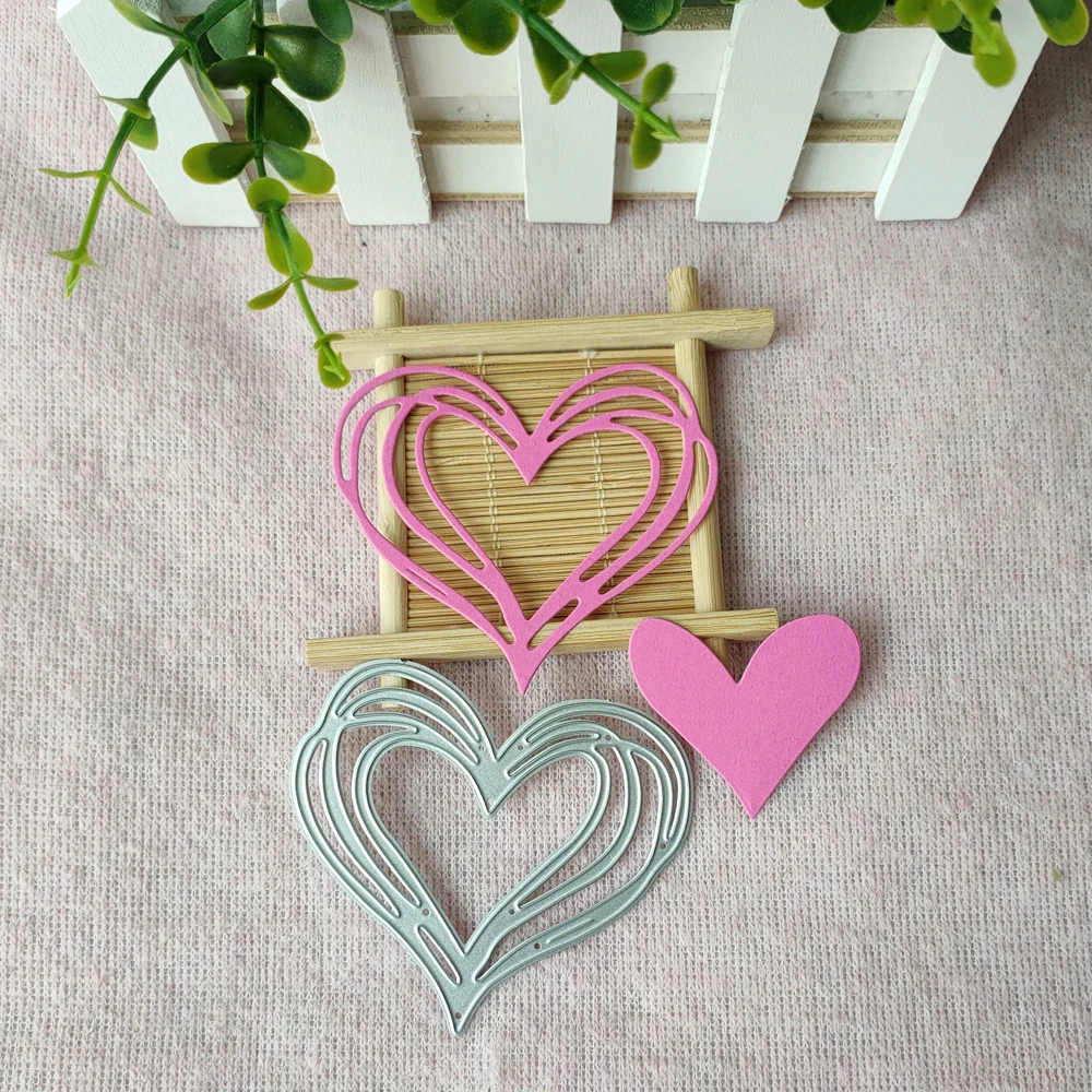 

New layer heart Metal Die Cuts Bow Cutting Dies For DIY Scrapbooking Embossing Paper Cards Making Decorative Craft Supplies