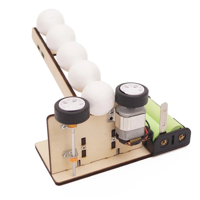 Hand-made Ball Machine DIY Wooden Model Toy