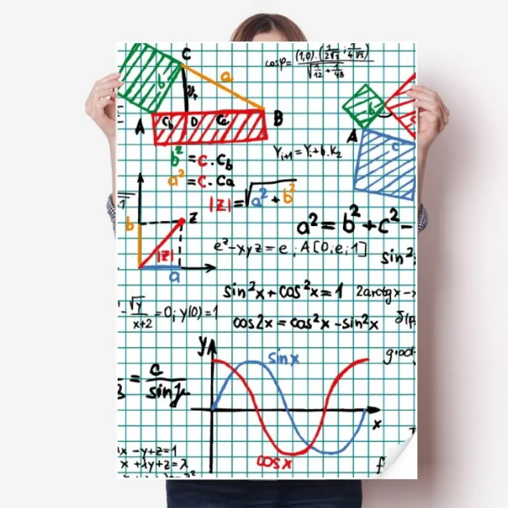 Diythinker 三角機能数学ビニール壁のステッカーのポスター壁画壁紙ルームデカール 80 55 センチメートル Aliexpress ホーム ガーデン