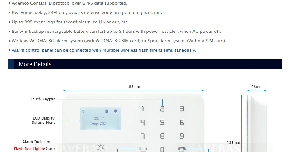 Homsecur беспроводный WCDMA-3G/GSM охранная сигнализация с несколькими языками меню