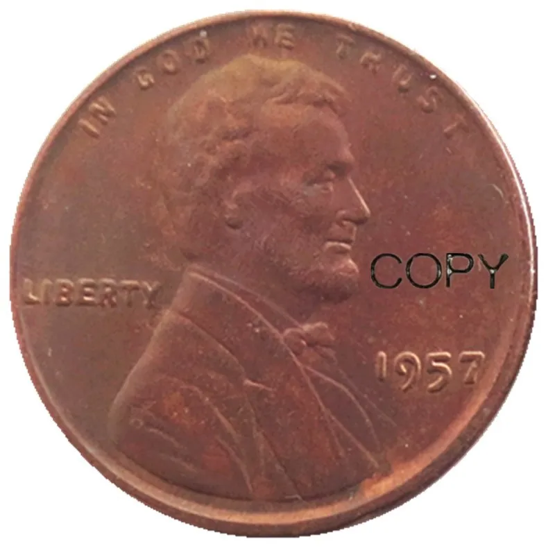 США один цент 1957 P/D/S копия монет