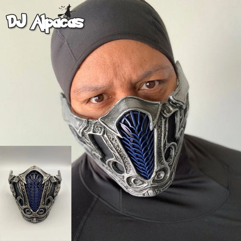 

Костюм для косплея по лицу Mortal Kombat Ninja, Скорпион Hanzo Hasashi Noob Saibot Subzero, маска для взрослых