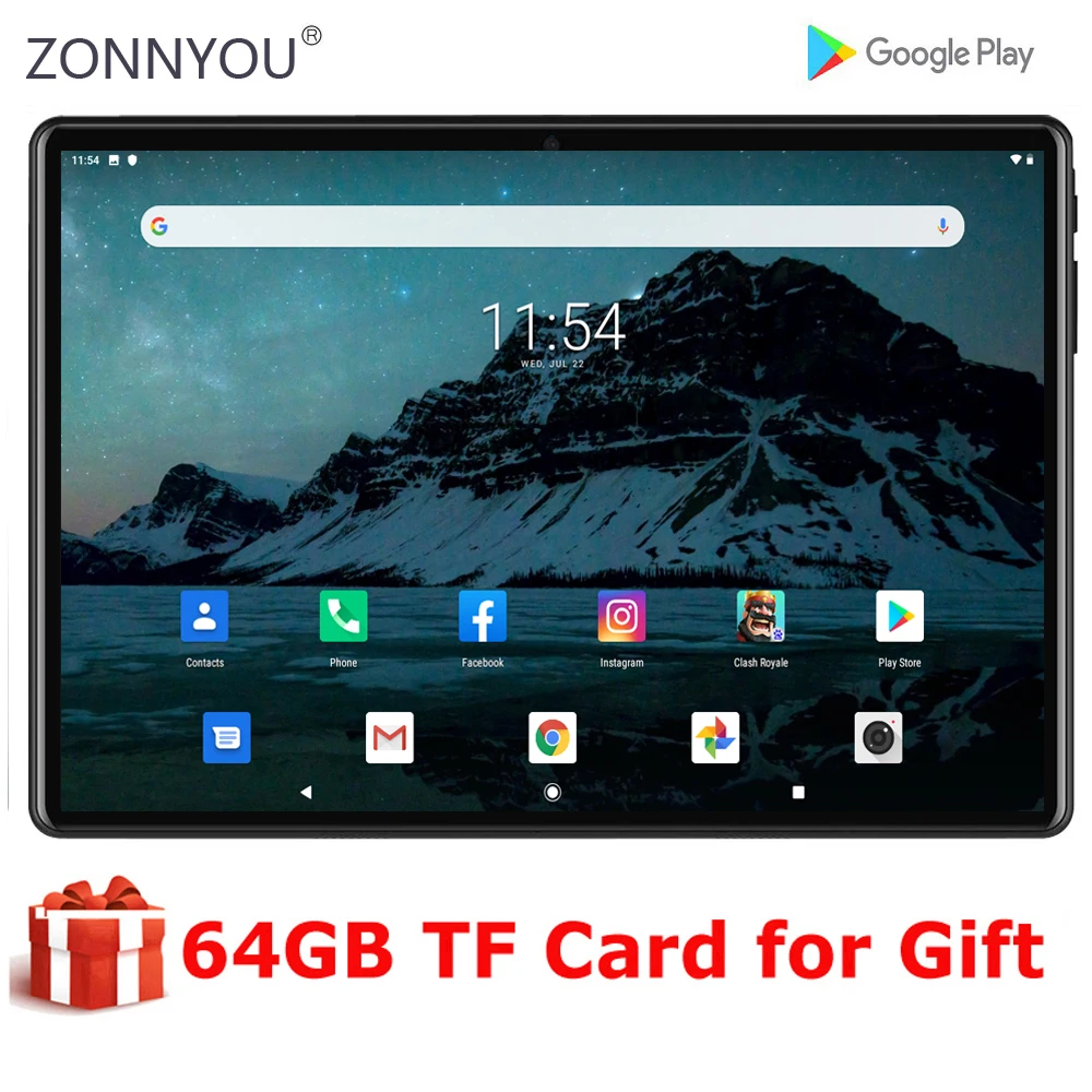 Ультратонкий 10 дюймовый планшет с ОЗУ 3 ГБ ПЗУ 32 4G LTE 2 мя слотами для SIM карт Wi Fi Android