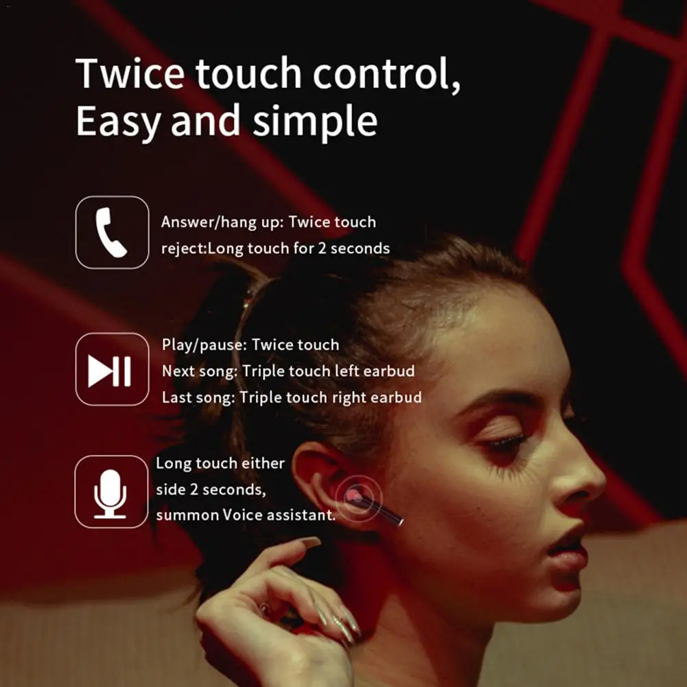 M5 Tws Bluetooth наушники, мини беспроводные наушники, спортивные наушники с громкой связью, беспроводная гарнитура с зарядным устройством для телефона xiaomi