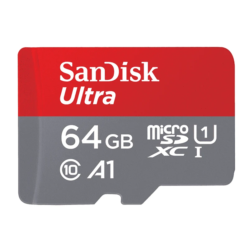 SDQUNC-A1-64GB Двойной Флеш-накопитель SanDisk micro sd 128 Гб 64 ГБ 32 ГБ оперативной памяти, 16 Гб встроенной памяти, 98 МБ/с. TF usb флэш-карта памяти, мicro sd class10 продукт для детей 10 лет гарантии - Емкость: SDQUNC-A1-64GB