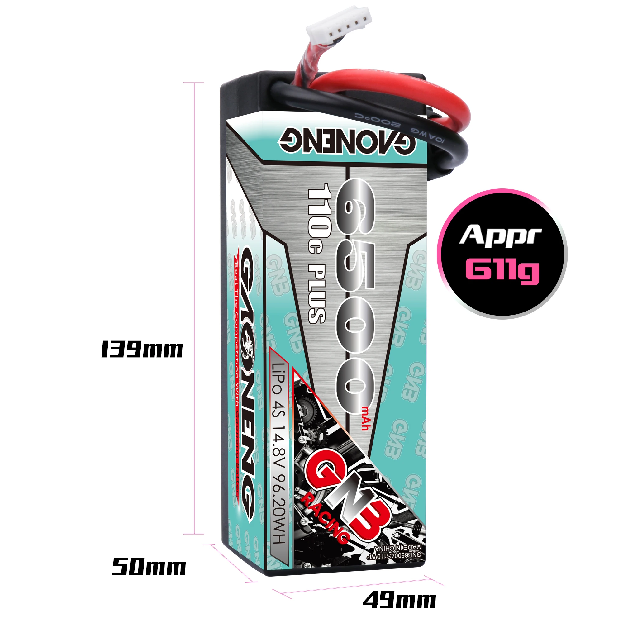Gaoneng GNB Plus 14,8 V 6500mAh 110C 4S Lipo батарея T XT60 XT90 Разъем для RC HSP 1/8 1/10 багги RC автомобиль грузовик осевой Scx10 Гусеничный