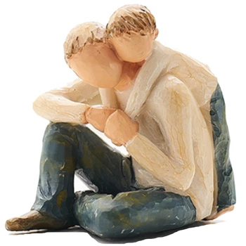 

Nordic Style Love Family Figurines Resin Miniature Home Decoration Accessories Happy Time