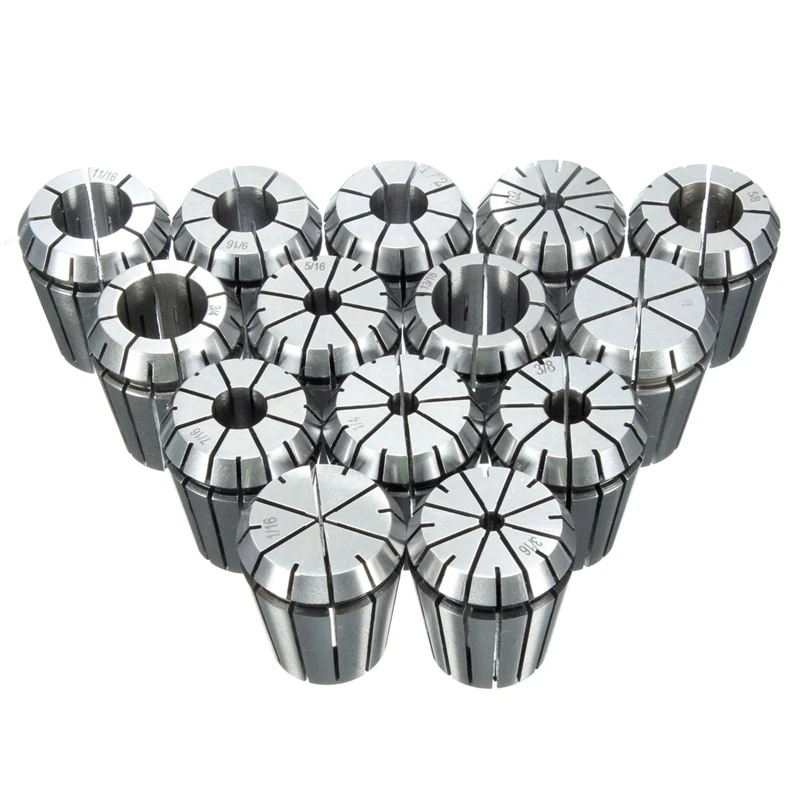 

TOP 14PCS Collet Chuck ER32 Precision Set Tool Holder Milling Chuck CNC Lathe Tool 1/16 Inch-3/4 Inch for Drilling Tapping Machi