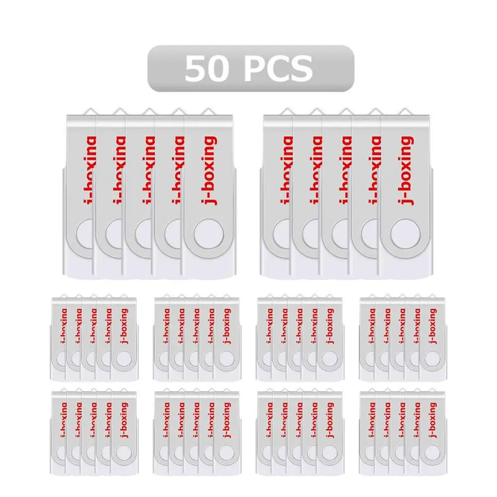 White J-boxing 50X 128MB USB Flash Small Capacity Swivel Flash Stick Pen Drive 128 mb Memory Stick for PC Mac Laptop Tablet USB Device - Color: White