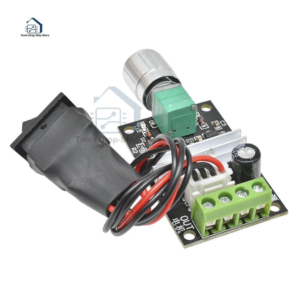 9V 12V 24V 3A 80W DC Motor Speed Controller (PWM) Speed Adjustable Reversible Control Potentiometer Switch