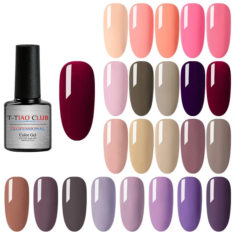 

T-TIAO CLUB 7ml Nail Gel Polish Vernis Semi Permanent Matte Top Coat UV Nails Gel Varnish Manicure Soak Off Nail Art Gel Nails