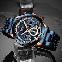 CURREN Men Watch Top Brand Luxury Sports Quartz Mens Watches Full Steel Waterproof Chronograph Wristwatch Men Relogio Masculino 4