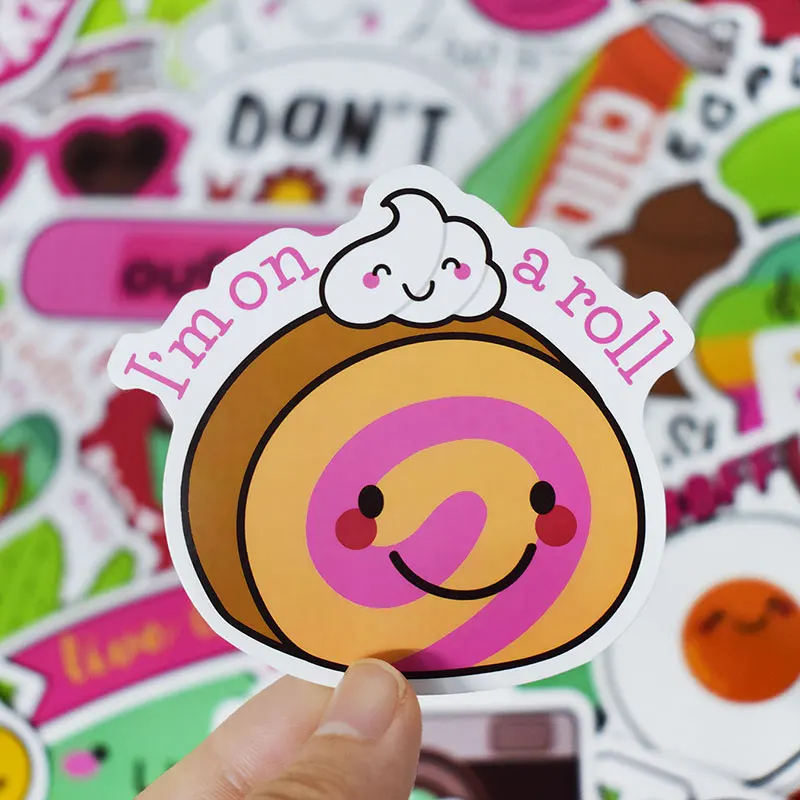 50 шт. ПВХ водонепроницаемые Kawaii розовые Забавные игрушки наклейки для ноутбука скейтборд багаж автомобиль мотоцикл рюкзак телефон граффити наклейки