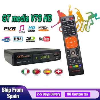 

Gtmedia V7S DVB-S2 Satellite tv receiver Freesat v7 Support PowerVu,DRE Biss key Spain Europe Cline For 1 Year