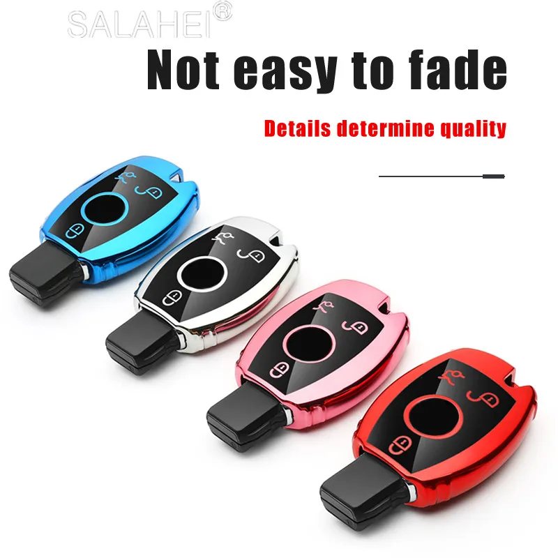 

3 Buttons Soft TPU Car Remote Smart Key Case Cover Holder For Mercedes Benz W204 W212 C180 GLK300 CLS CLK CLA SLK C S E Class