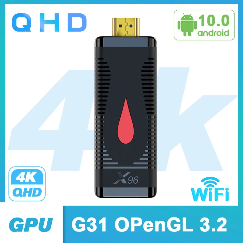 QHD TV X96 S400 ip tv Box Android 10 0 1G 8G 2G 16G Allwinner H313 Медиаплеер Smart Set Top x96S400 Stick | Электроника