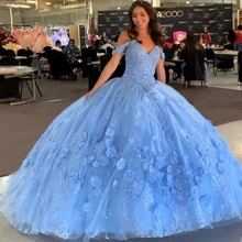 azul cielo vestidos de quinceañera – Compra azul cielo vestidos de  quinceañera con envío gratis en AliExpress version