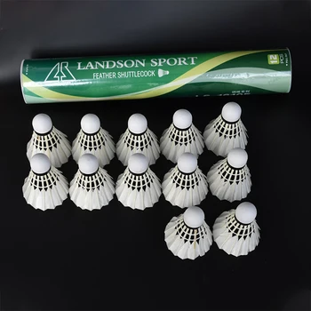 

Hot Sale 3/6/12 Pcs /Set Durable Badminton Balls Shuttlecocks Duck Feather with Duck Feather White for Training Game Sport