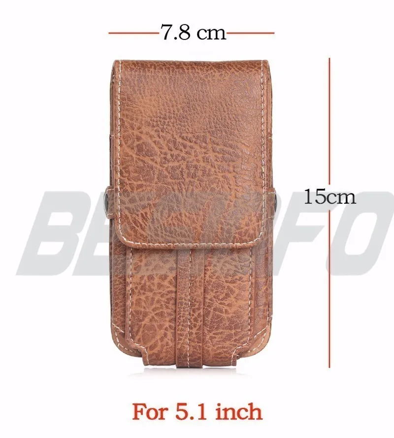 5.2inch Brown Из искусственной кожи с отделкой поверхности в стиле "каменная кожа альпинистского крюка петля ремня Чехол Сумки Капа чехол для телефона для OPPO F1 F3 F5 F7 7A R9 R9S R11 R15 R17 - Цвет: 5.2inch Brown