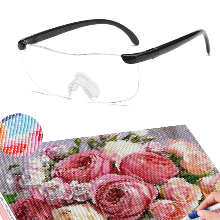

Frameless Reading Glasses Anti-fatigue Reader Eyeglasses Magnifier for diamond painting tools the aged embroidery accessories