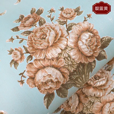 9 Высококачественные утонченные американские обои для спальни гостиной 3d Садовый цветок ТВ фон стены дома нетканый европейский стиль - Цвет: 9