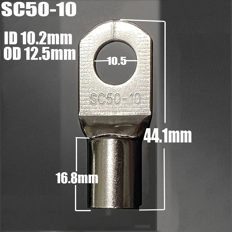 Batteriekabel, 2 AWG, 2 Gauge, für Autobatterie, Wechselrichterkabel, 0.95  cm, Ösen-Set mit Klemmen, ATV, sauerstofffrei (1.2 m)